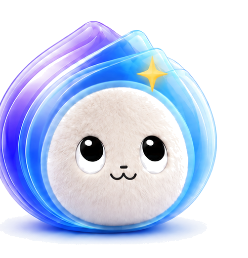 LexiMind mascot — learning, layer by layer